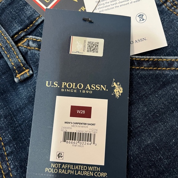 U.S. Polo Assn. Men's Dark Blue Jean Shorts - Picture 4 of 5